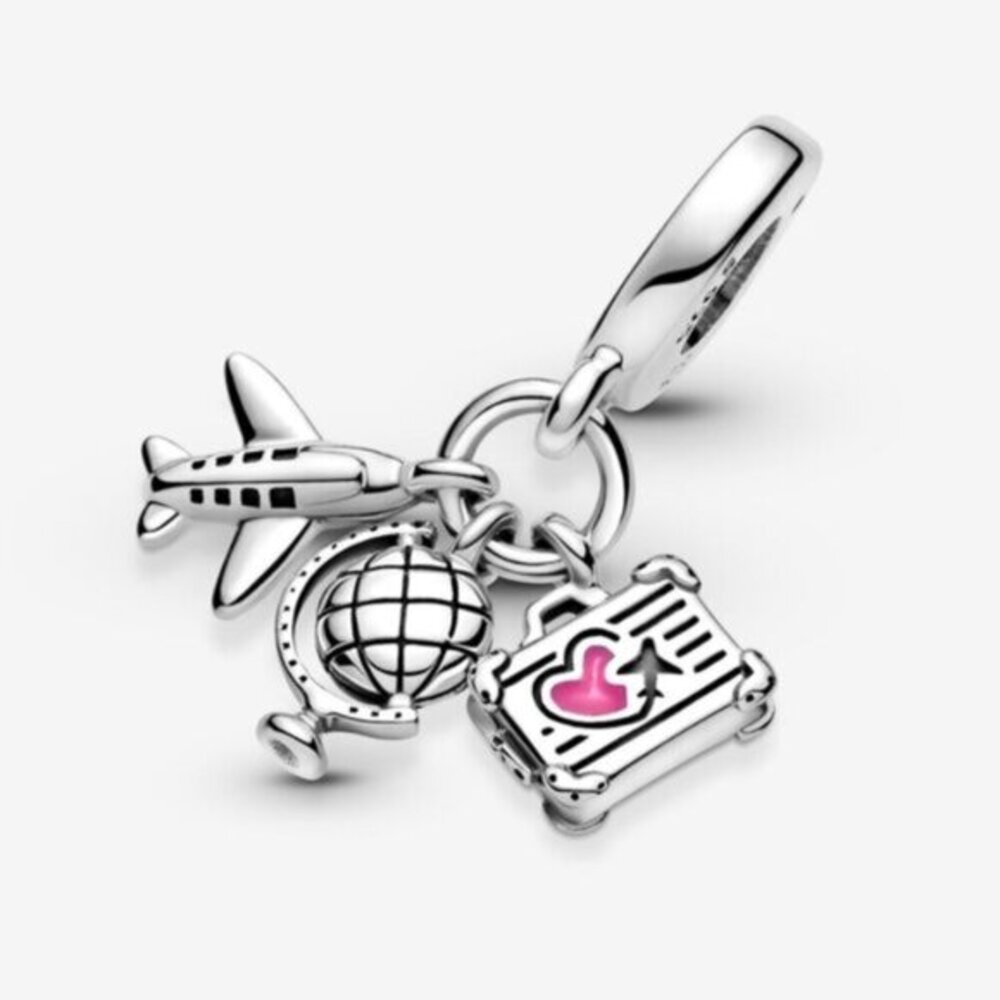 Pandora aircraft, globe and luggage strap